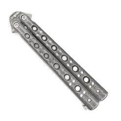 Steel Coal Strike Butterfly Knife | Damascus Steel Drop Point Blade 8 Steel Coal Strike Butterfly Knife | Damascus Steel Drop Point Blade -Edge Crafters Hub BF2138 D1 24103.1690922212