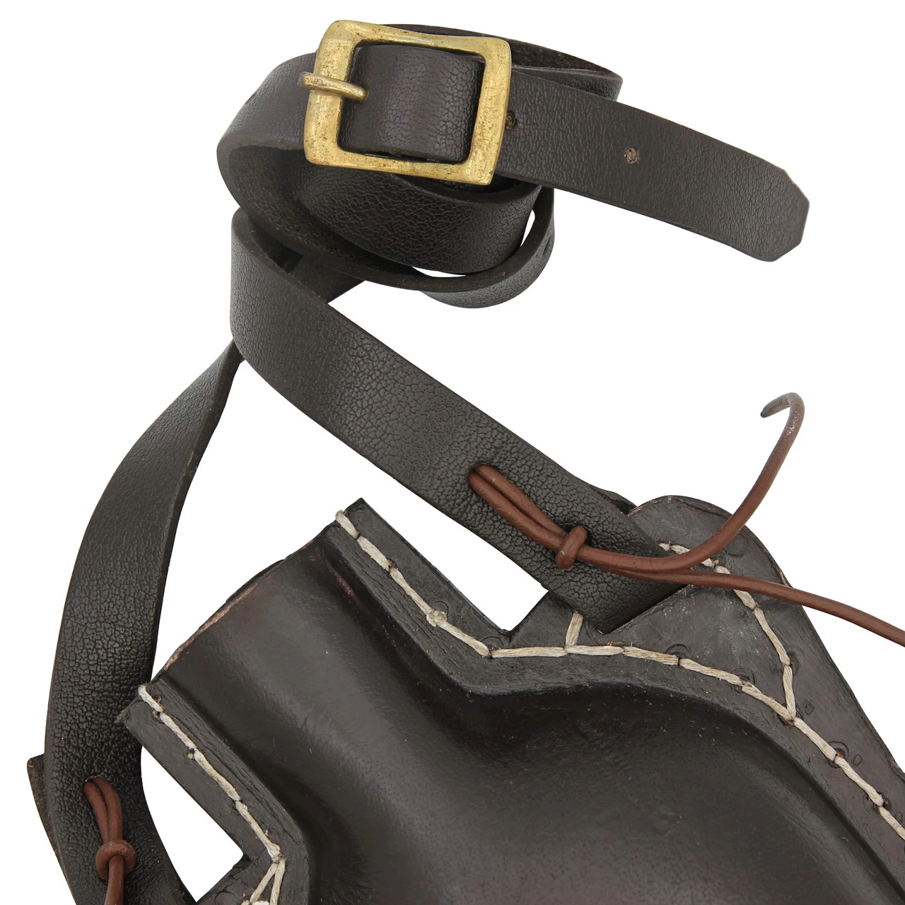 Hoof It 48 Oz. Natural Handmade Dark Brown Genuine Leather Drinking Bottle Canteen W/ Leather Shoulder Strap & Wooden Stopper 4 Hoof It 48 Oz. Natural Handmade Dark Brown Genuine Leather Drinking Bottle Canteen W/ Leather Shoulder Strap & Wooden Stopper - Image 2