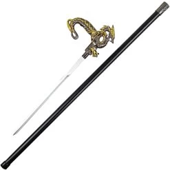 Wyvern Of Wisdom Ornate Dragon Hidden Blade Sword Cane