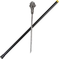Restrained Corruption Dragon Demon Claw Handmade Costume Walking Sword Cane W/ Replaceable Translucent Orb