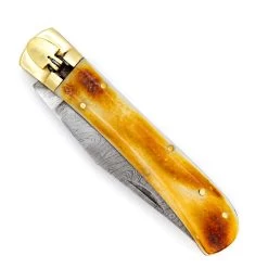 Ashen Reflex Clip Point Automatic Damascus Lever Lock Knife -Edge Crafters Hub DLV2759 97170.1665152825