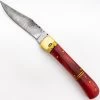 Bone Divination Damascus Clip Point Automatic Switchblade Lever Lock Knife -Edge Crafters Hub DLV2800 59699.1649257317
