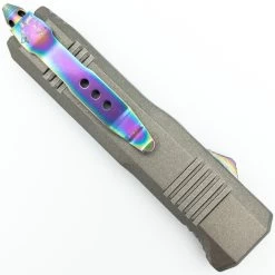 Antidote Titanium Damascus Steel Compact Out The Front Knife -Edge Crafters Hub DS76 33635.1645546089