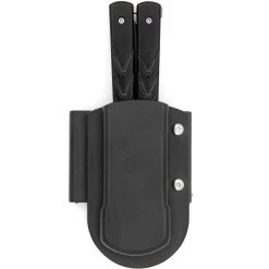 Black Butterfly Balisong Knife With Hard ABS Sheath | Drop Point Blade | Titanium Damascus Steel -Edge Crafters Hub GBS47 40374.1691423175