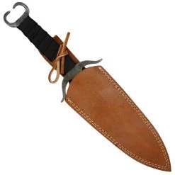 Depth Of Isolation Full Tang High Carbon Steel Dual Tone Dagger W/ Black Leather Wrapped Handle & Genuine Leather Sheath -Edge Crafters Hub HKP3104 06 55364.1693256374