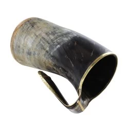 The Hooded Raven™ XXL Viking Royal Brass Rimmed Natural Buffalo Drinking Horn Tankard Mug 12 The Hooded Raven™ XXL Viking Royal Brass Rimmed Natural Buffalo Drinking Horn Tankard Mug -Edge Crafters Hub IN60849 59914.1618253246