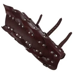 Drogo's Fury Dragon Scale Adjustable Leather Leg Greaves | Brown | -Edge Crafters Hub LG103BB 34878.1602277880