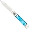 Argent Leviathan Automatic Lever Lock Switchblade Knife | Blue Pearl Hand & Silver Hardware -Edge Crafters Hub LV2469 58469.1661804268