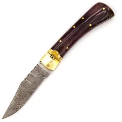 Roughneck Driller Handcrafted Automatic Lever Lock Knife | Choose Your Handle -Edge Crafters Hub LVD3030BR 55685.1673971492