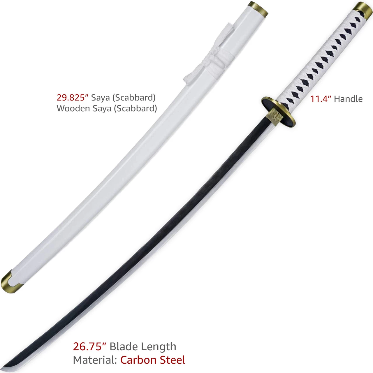 Zoro’s Wado Ichimonji Katana Replica Sword Carbon Steel 7 Zoro’s Wado Ichimonji Katana Replica Sword Carbon Steel - Image 5