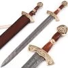 Warriors Call Damascus Steel Carolingian Viking Sword 2 Warriors Call Damascus Steel Carolingian Viking Sword -Edge Crafters Hub SSD2254 66702.1584386635