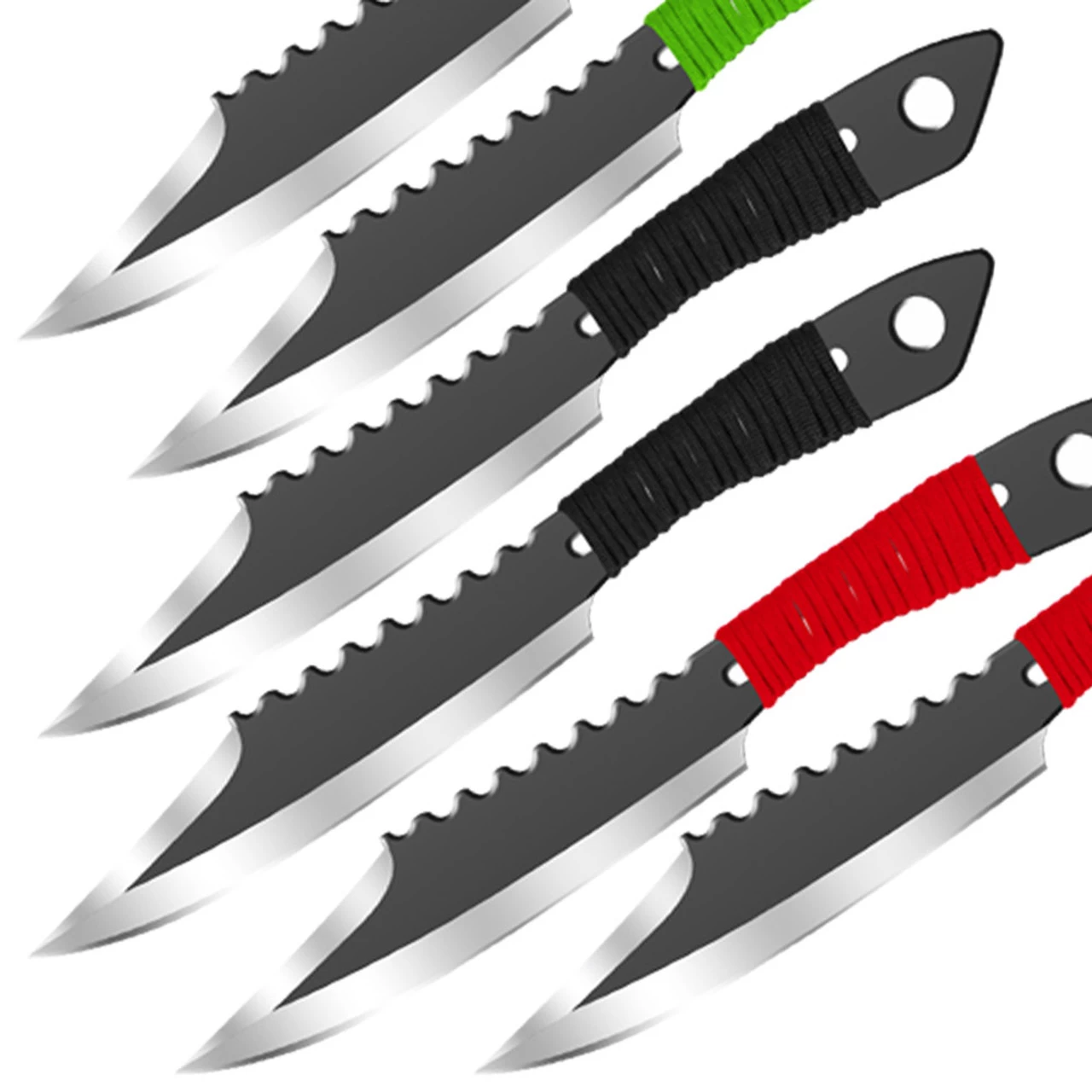 Shark Bite Drop Point Throwing Knife Set 4 Shark Bite Drop Point Throwing Knife Set - Image 2