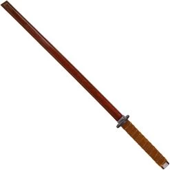 Playful Sparring Training Practice Full Tang Sheesham Wood Bokken Functional Wooden Sword Katana W/ Brown Genuine Leather Handle